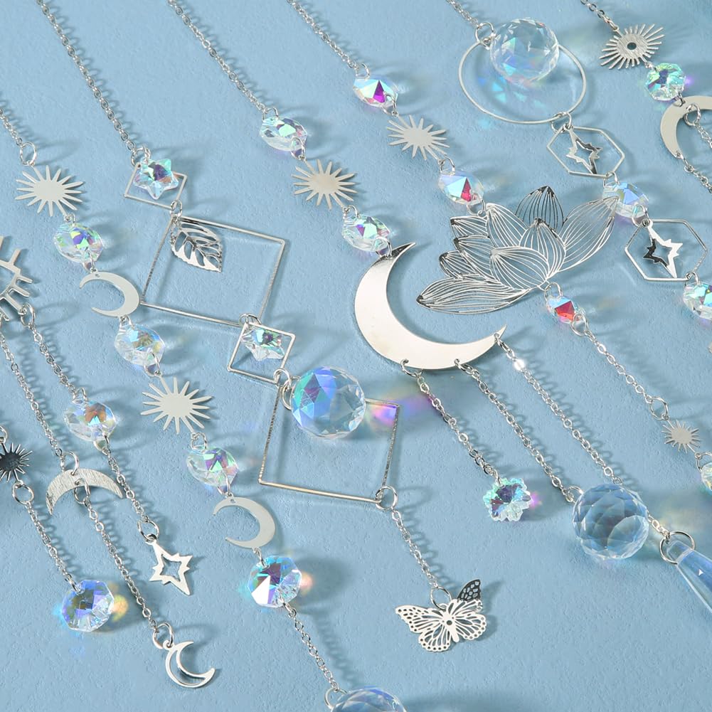 Worgree outdoor garden crystal sun catcher adds decorative rainbow light