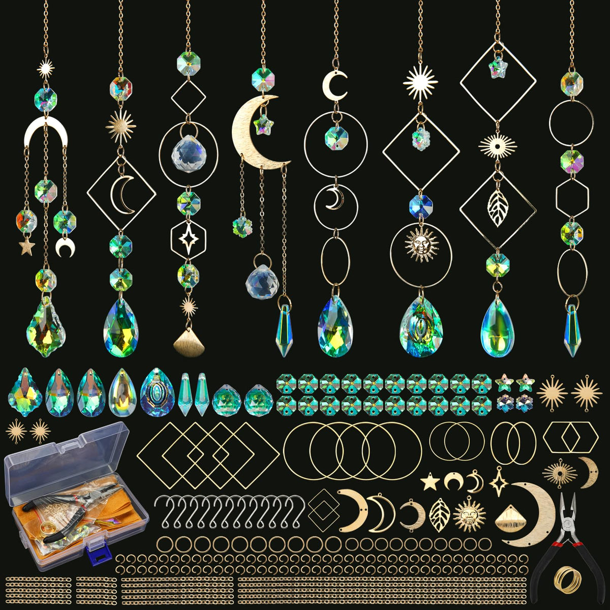 Worgree Sun Catcher Kit assembly with colorful beads for DIY window decor.