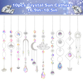 Worgree sun catcher prism pendant creates rainbow light across windows