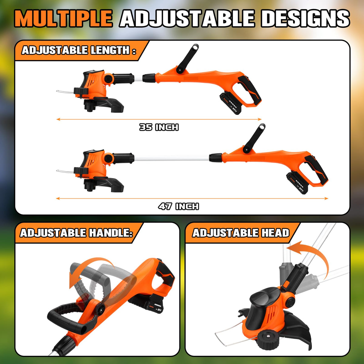 WorkNeon 180-degree foldable shaft for compact storage