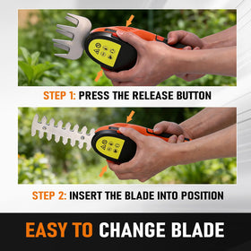 WorkNeon compact grass trimmer fits narrow garden spaces.