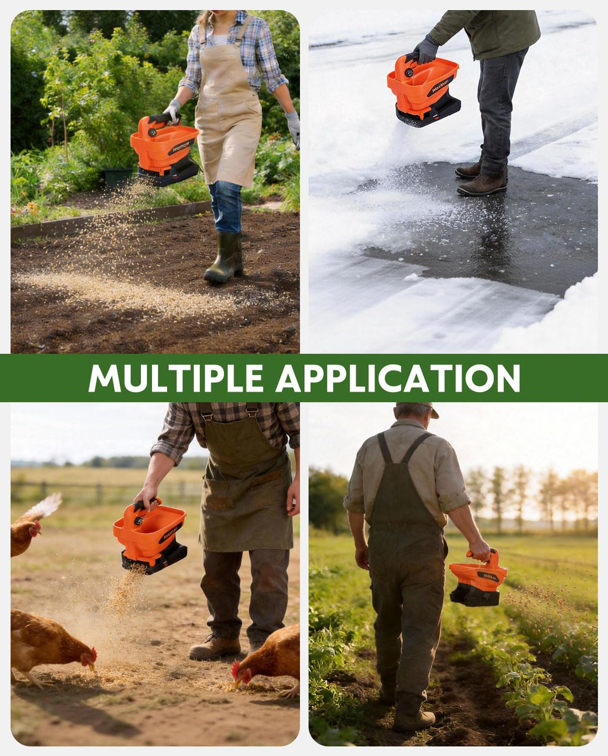 WorkNeon versatile spreader boosts efficiency for seasonal lawn care tasks.