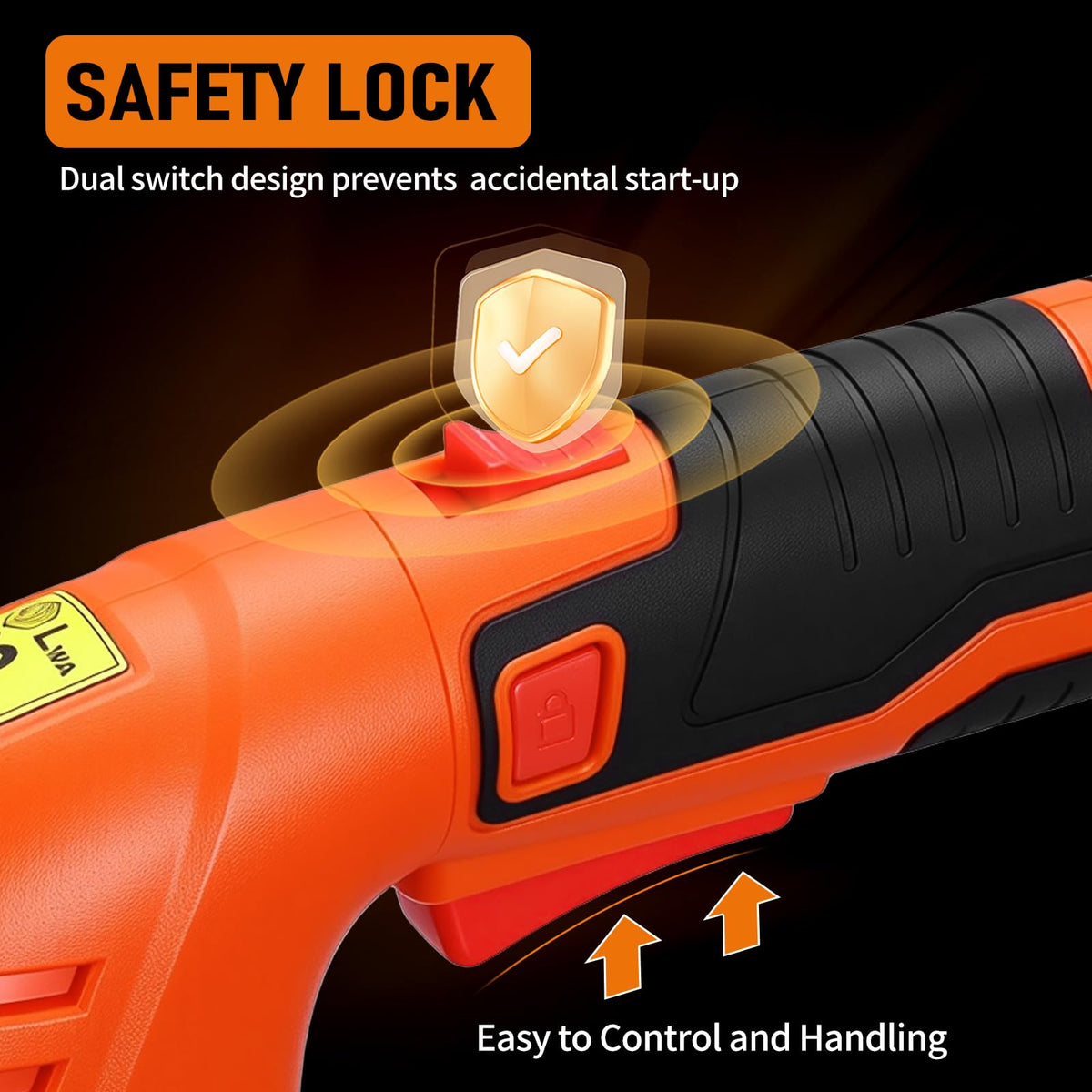 WorkNeon rechargeable 2000mAh battery powering cordless operation.