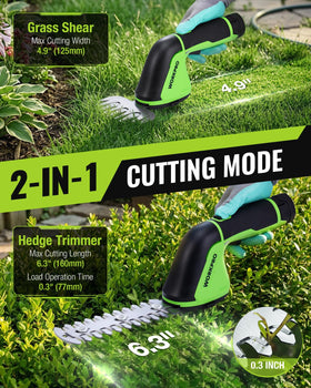 1100RPM motor provides smooth, efficient trimming for lawns and shrubs
