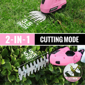 WORKPRO 1100rpm power delivers efficient cuts on grass and light shrubs.