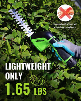 WORKPRO wheels and dual controls promote stable, safe operation.