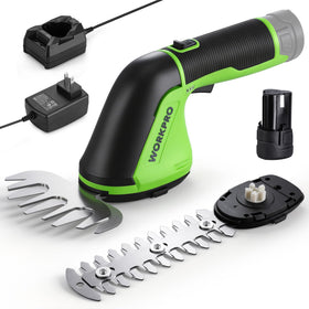 WORKPRO 12V cordless grass shear for easy hedge trimming and lawn edging