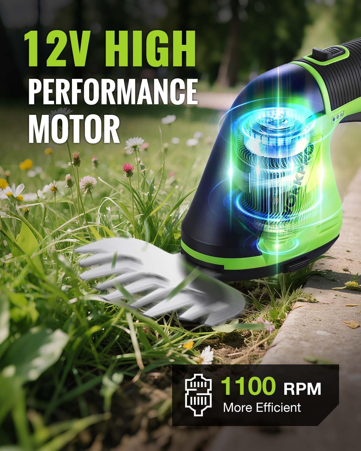 2.0Ah battery delivers up to 80 minutes runtime
