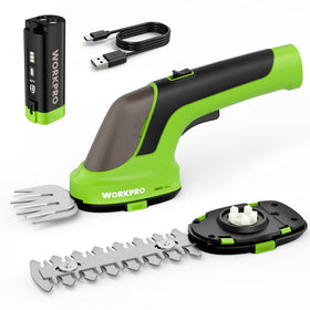 WORKPRO 3.6V hedge trimmer with removable battery for uninterrupted trimming