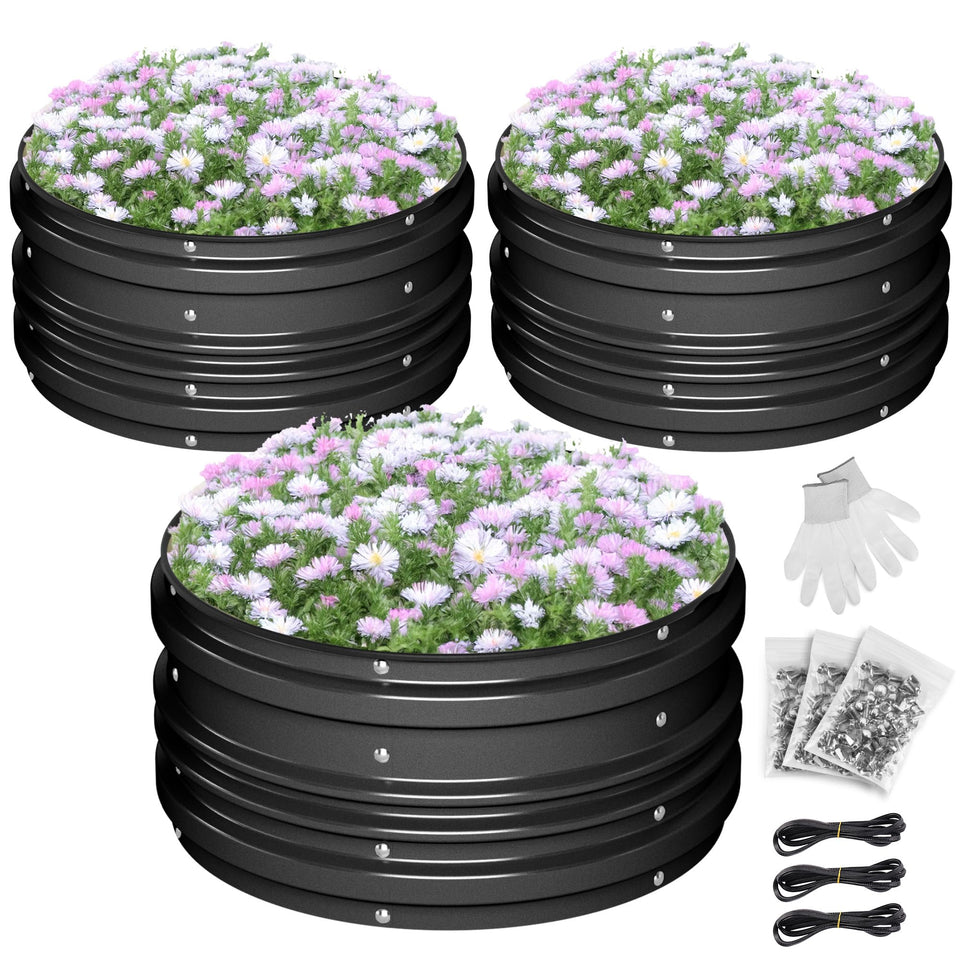 WORKPRO 3-pack raised garden beds shown during assembly for easy outdoor setup
