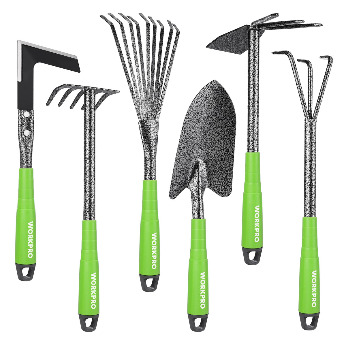 WORKPRO 6-piece garden tool set with trowel for precise planting and weeding.
