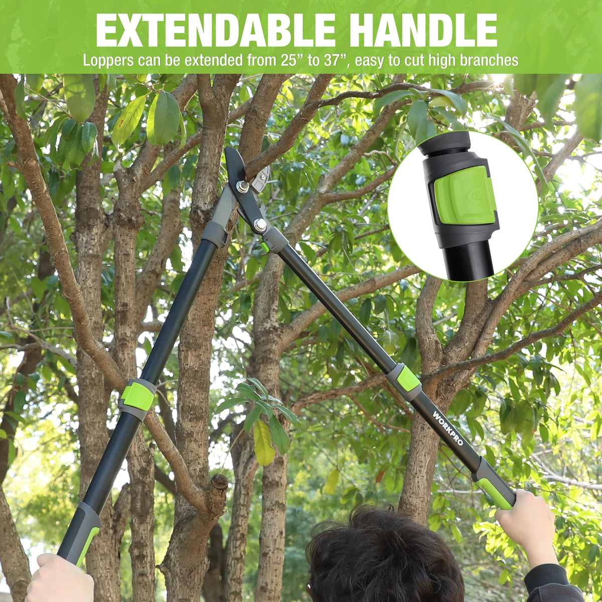 WORKPRO anvil lopper low-friction coating for smooth cuts