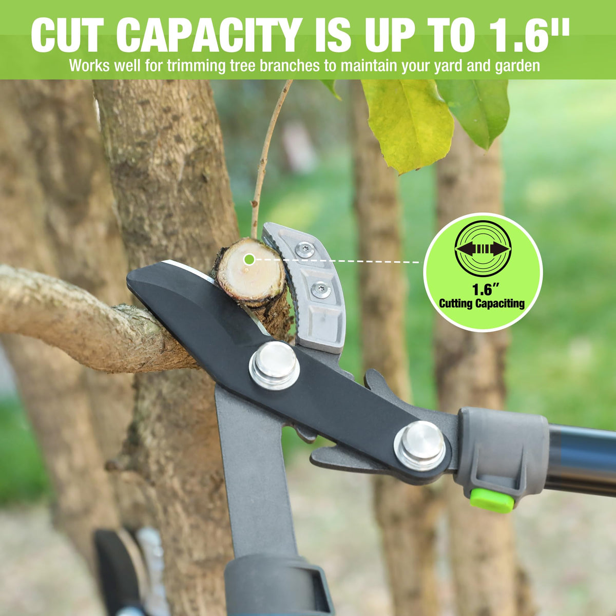 WORKPRO soft-grip handles for comfortable pruning sessions