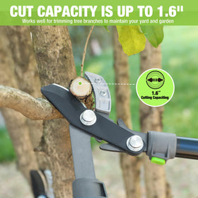 WORKPRO soft-grip handles for comfortable pruning sessions