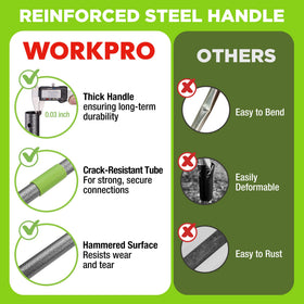 WORKPRO bow rake used to gather fallen leaves quickly