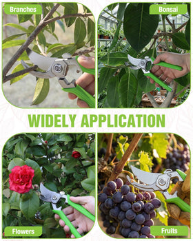 WORKPRO bypass cuts prevent crushing stems for healthier plants