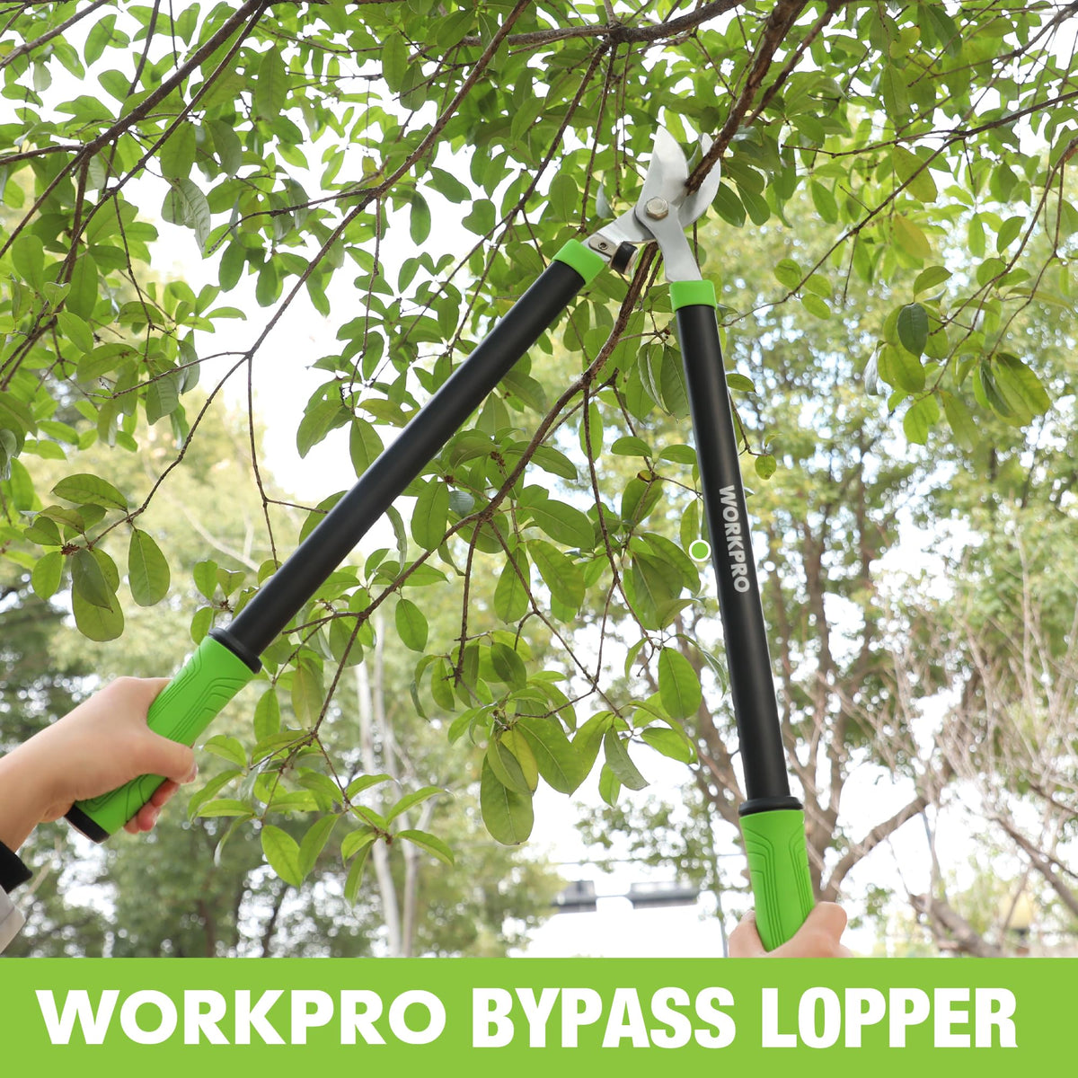 WORKPRO Bypass Lopper lower blade with chromium plating resists rust for outdoor pruning.