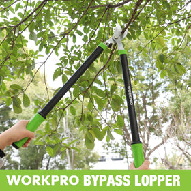 WORKPRO Bypass Lopper lower blade with chromium plating resists rust for outdoor pruning.