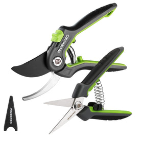 WorkPRO bypass pruner 8-inch blade for clean cuts on fresh wood.