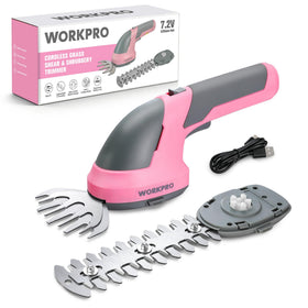 WORKPRO cordless grass shear 2in1 blade closeup for precise trimming