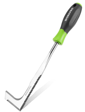 WORKPRO Crack Weeder with 12-inch stainless blade targets sidewalk cracks for easy removal.