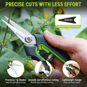 WORKPRO CR-V blades provide durable power for shrubs and thicker stems.