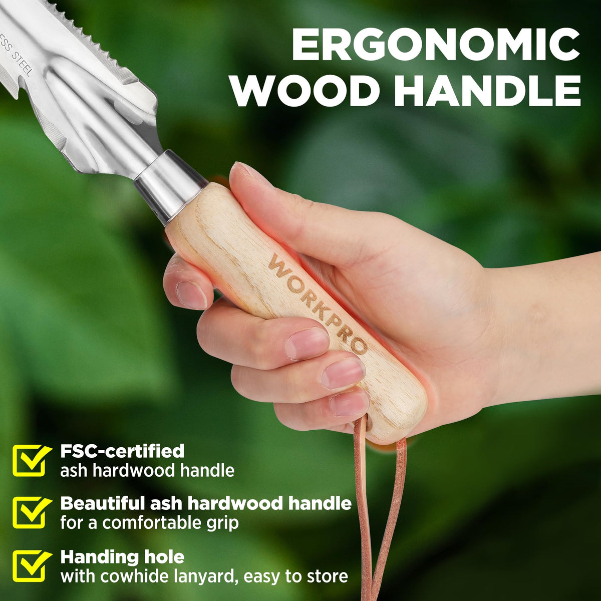 WORKPRO depth mark ruler aids precise planting