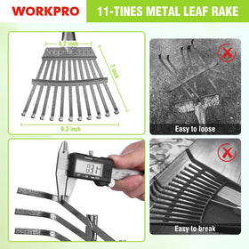 WORKPRO detachable handle design enables easy transport and compact storage