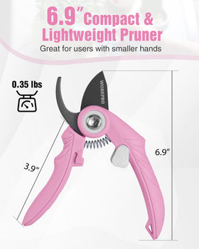WORKPRO ergonomic non-slip handle designed for comfortable extended pruning