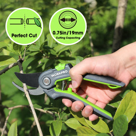 WORKPRO ergonomic rubber handles reduce hand fatigue during extended use.