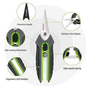 WorkPRO ergonomic tri-material handle reduces hand fatigue during pruning.