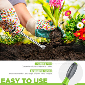 WORKPRO ergonomic weeder performing garden weeding tasks