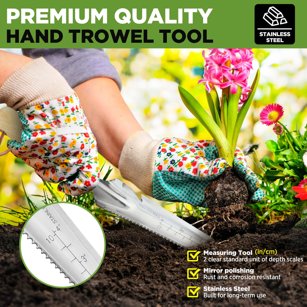 WORKPRO wooden handle provides comfortable, balanced grip