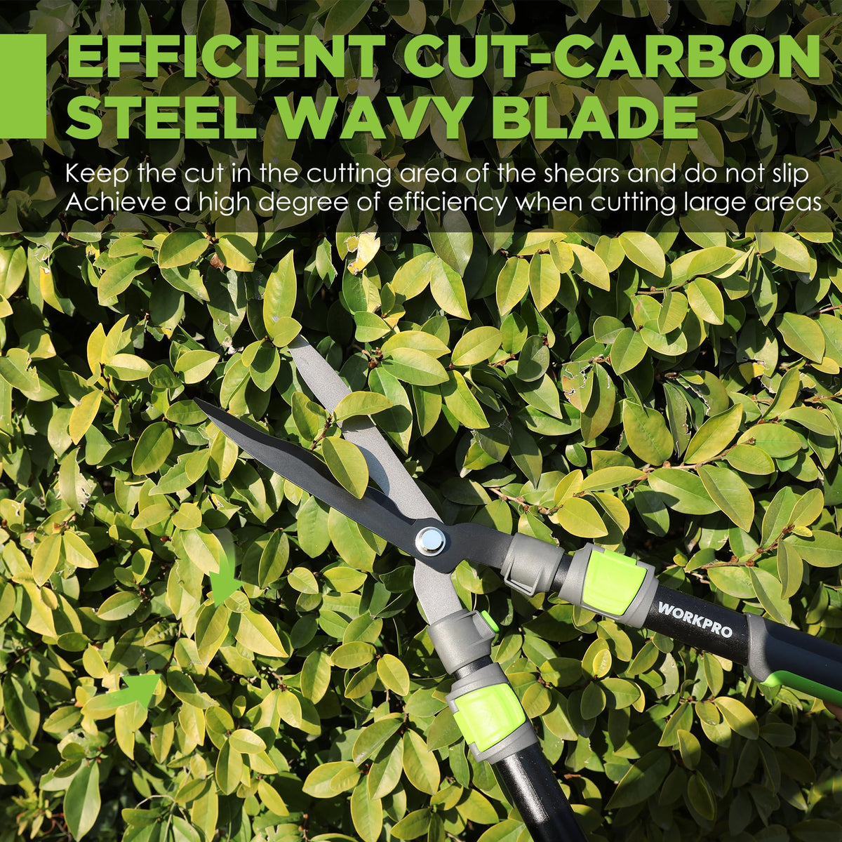WORKPRO Extendable Hedge Shears extended handles reach tall hedges