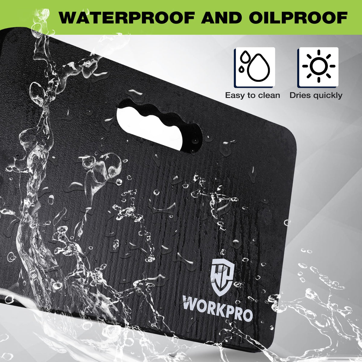 WORKPRO kneeling pad 1.5-inch foam delivers comfortable support for knees.