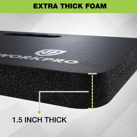 WORKPRO kneeling pad built-in handle makes it easy to move between tasks.