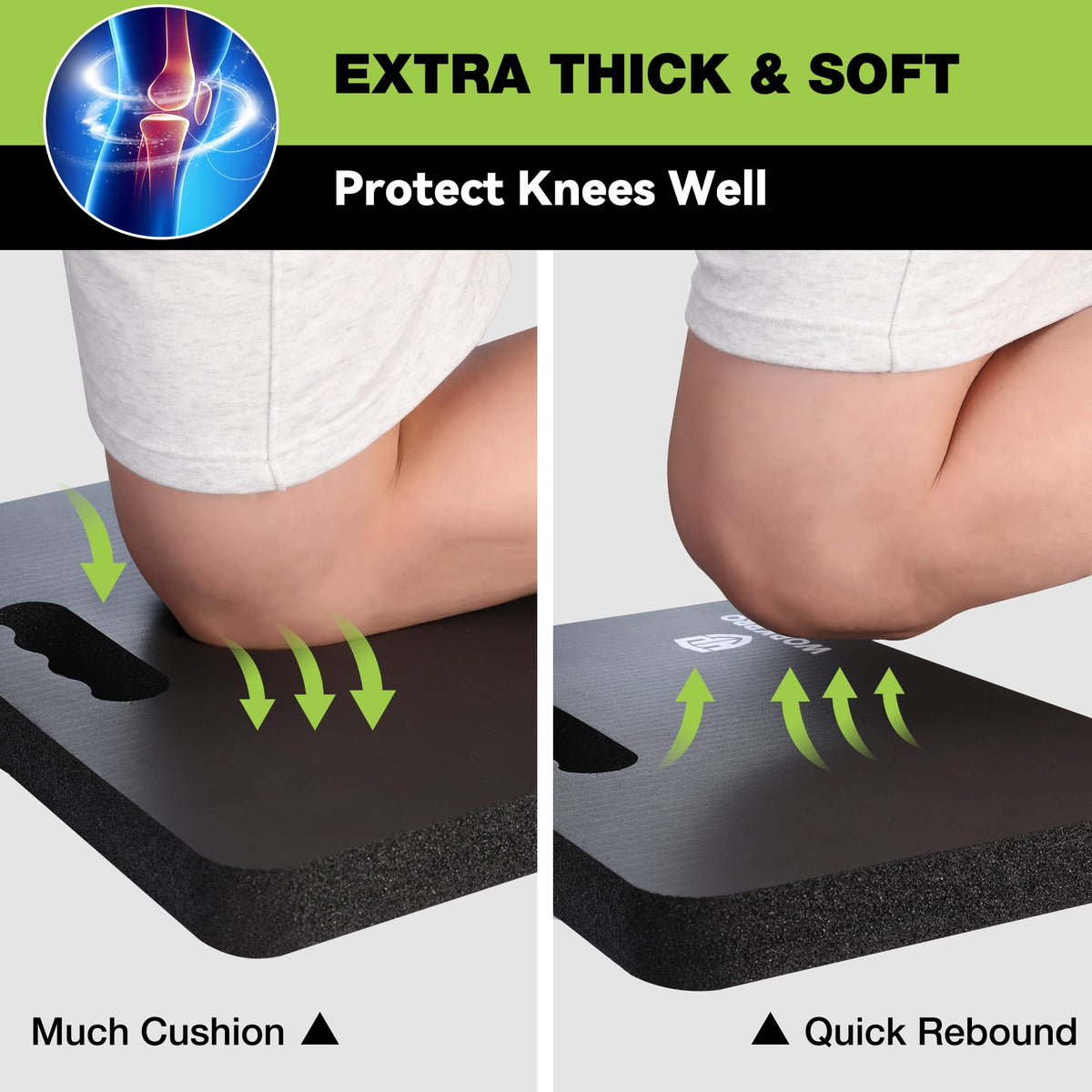 WORKPRO kneeling pad large size suits gardening and workout sessions.