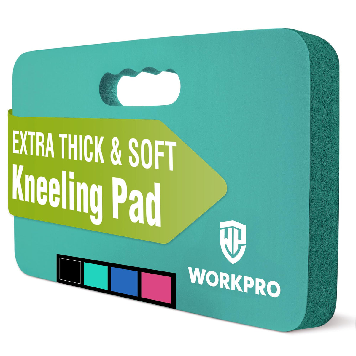 WORKPRO kneeling pad in robin-egg blue with extra-thick NBR foam for garden tasks