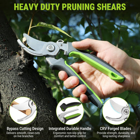 WORKPRO precision snips trim herbs and flowers with accuracy in tight spaces.