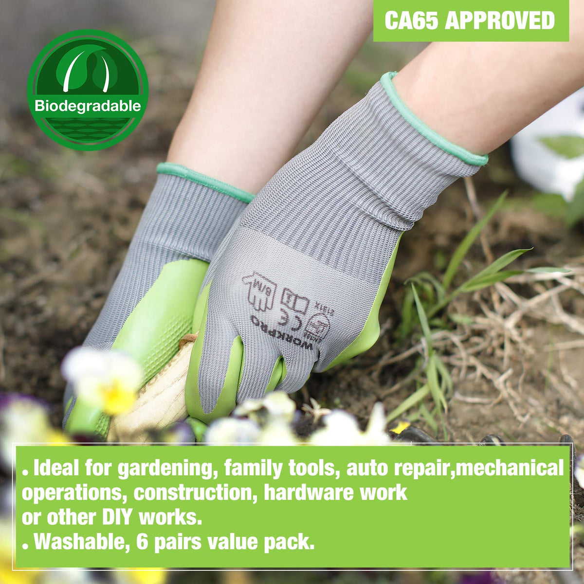 WORKPRO six-pair pack offers versatile protection for DIY projects.