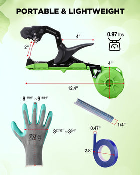 WORKPRO M-sized nitrile-coated gloves for a comfortable, secure grip during tying.