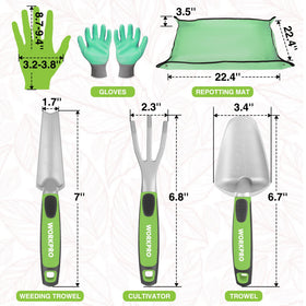 WORKPRO hand rake with durable, rust-resistant grip.