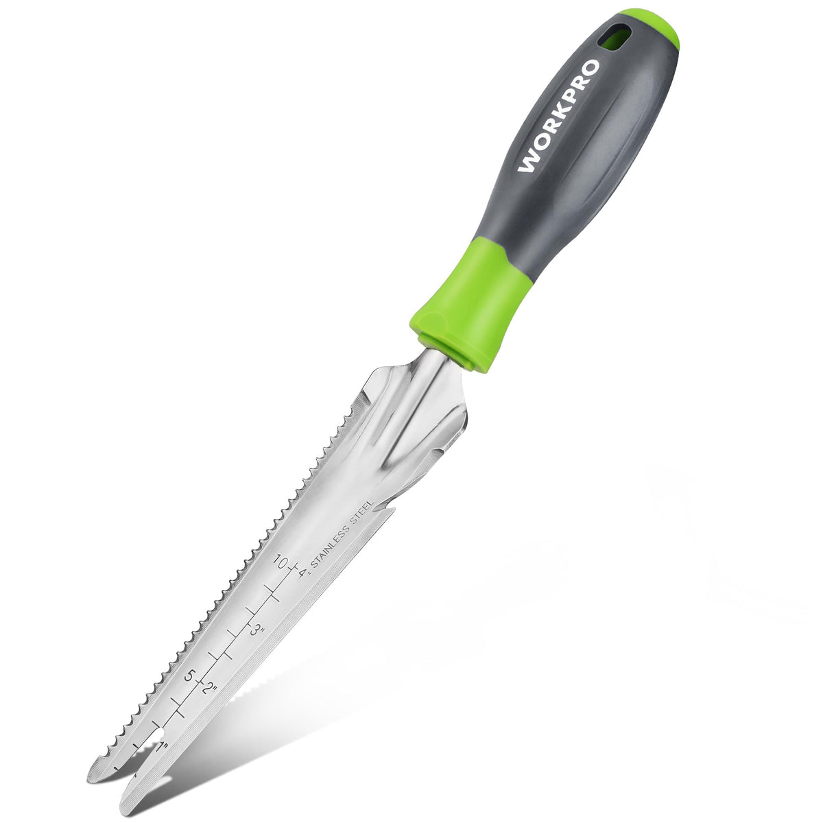 WORKPRO Hand Weeder Puller full view with soft-grip handle for comfortable gardening