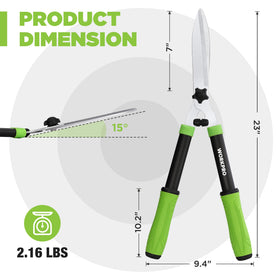 WORKPRO Hedge Shears ergonomic handle provides secure grip for comfortable trimming sessions.