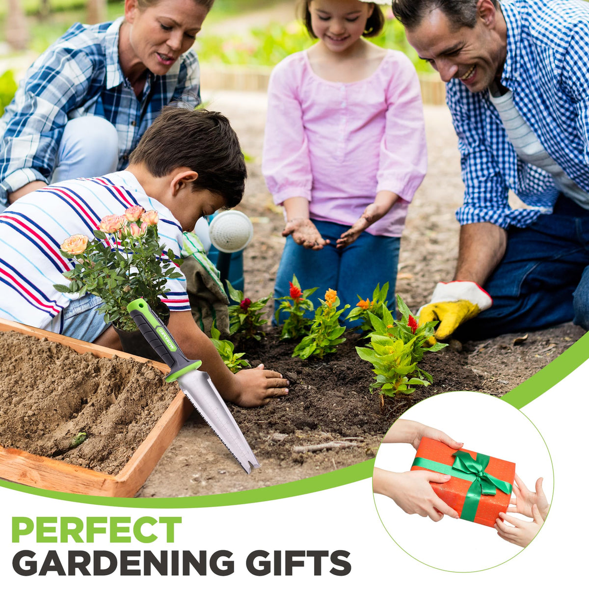 WORKPRO garden tool suited for camping, hunting, and outdoor tasks beyond the garden
