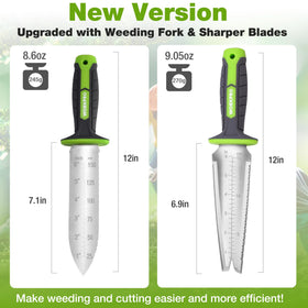 WORKPRO Hori Hori knife with ergonomic TRP handle delivers non-slip comfort during long tasks
