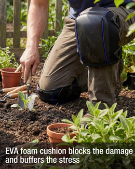 WORKPRO knee pads feature abrasion-resistant Oxford surface for rugged outdoor tasks