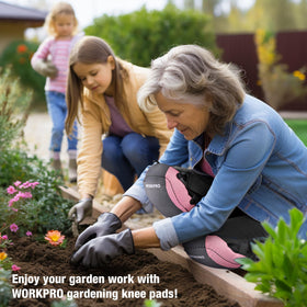 WORKPRO knee pads are versatile for gardening, roofing, and flooring