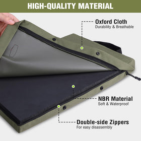 Double-sided zipper design allows quick cover removal and maintenance.