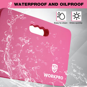 WORKPRO kneeling pad demonstrates durability, thick foam resisting compression for long-term use